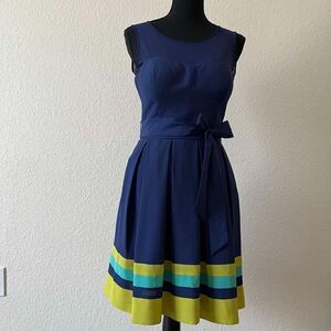 Guess Los Angeles, Navy Multi Mesh Dress Sleeveless Size 2